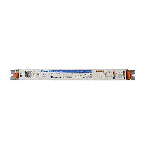 Universal 19831 B228PUNV-C Electronic Fluorescent Ballast, 2 Lamp, 28W T5, 120/277V