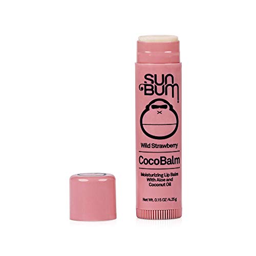 Image of Sun Bum Cocobalm Wild Strawberry - Hydrating Lip Balm with Coconut Oil and Aloe Vera - 0.15 oz Stick (Pack of 2)