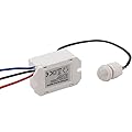 Greluma 1 Pezzo Interruttore sensore a infrarossi, mini rilevatore di movimento a infrarossi per installazione interna, rilevatore di movimento integrato 220 V, raggio di rilevamento 8 m a 360°