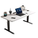 XIGOUZIQU Escritorio de Estudio Mesa Elevable Mesa Gaming Altura elevable Montaje Sencillo con Patas de Resistente for Oficina, Dormitorio(White2,100cm(39.37in))