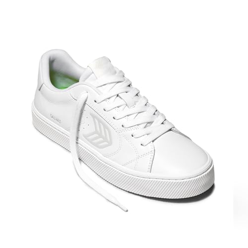 SALVAS Premium Leather Sneakers, Comfortable Shoes for Men, Lightweight & Sustainable, Versatile Casual Footwear with 100% Vegan Insoles, Rubber Soles