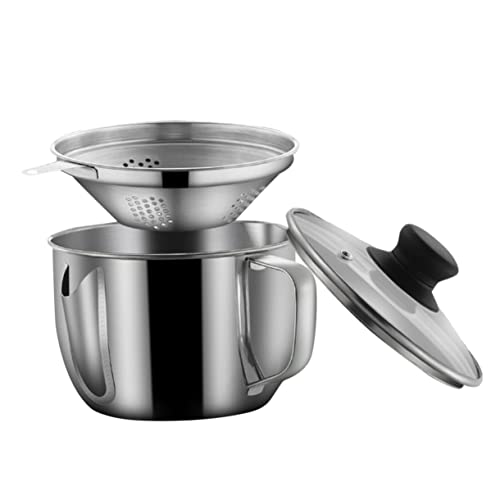 Garneck Separador De Grasa Inoxidable Recipiente Colador De Aceite Para Sopa Filtro De Grasa Para Sopa Recipiente Inoxidable