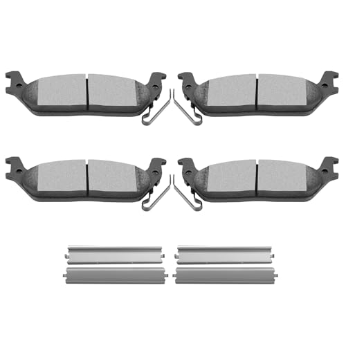 Image of Rear Brake Pads, ECCPP 4pcs Ceramic Pads Kits For Ford For F-150 2004-2011 | For Lincoln For Mark LT 2006 2007 2008 ATD1012C, D1012-7916 w /Hardware