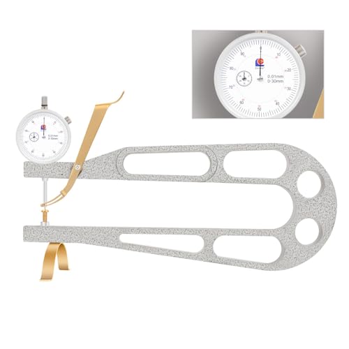 Calibrador para Violín Cello Bajo Herramienta de Medición de Grosor para Instrumentos de Cuerda Aluminio con Indicador de Dial (Cello 0-30mm) miniatura 1