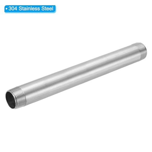 Conector de tubería de acero inoxidable G1" y longitud de 300 mm 4