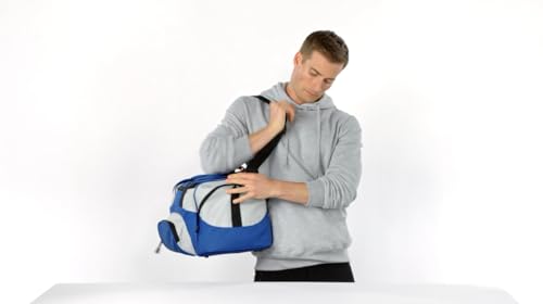 Personalized Duffel Bag, Men and Women, Custom Sport Bag with Monogrammed Name, Soccer, Basketball, Baseball, Football, True Royal/Grey4