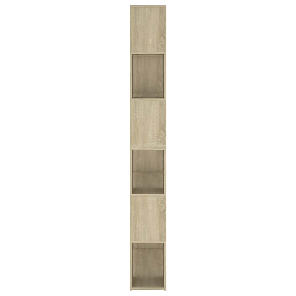Générique Regał dzielący pokój Sonoma dąb 100x24x188 cm | Przestronne przegródki, solidna i trwała konstrukcja, przechowywanie książek i dekoracji, klasyczny design