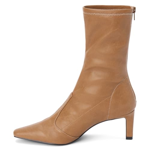 Coconuts by Matisse Womens Clara Snip Toe Zippered Casual Boots Mid Calf Mid Heel 2-3" - Black3