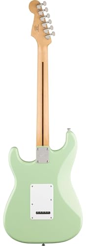 Image of Fender Squier Sonic Stratocaster HSS - Surf Green Bundle with Fender Mustang Micro Headphone Amp, Cable, Strap, Picks, and Austin Bazaar Guitar DVD