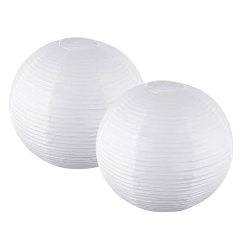 White Round Paper Lanterns, 15.75