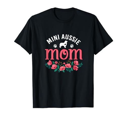 Mini Aussie Dog Gifts For Mom Women Mama Dog Lover Christmas T-Shirt