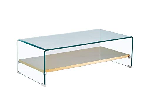 Mesa POITIERS Baja Estante de Cristal