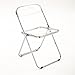 Folding chair Home Klappstuhl Transparente Farbe Faltbare Komfortable Faltenraumsparnis (Color : Transparent)