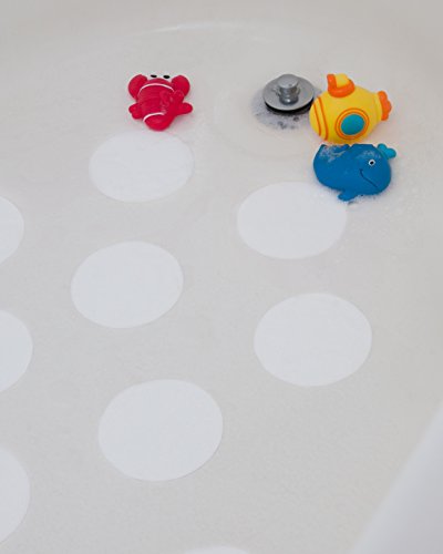 SlipDoctors Anti-Slip Bathtub and Shower Appliques, 10-Pack Circle Appliques. Increase Traction and Prevent Falls in The Tub (4”, White)