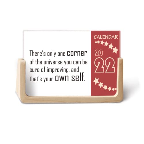 Calendrier de bureau 2022 planning mensuel 12 mois citation inspirante à poser