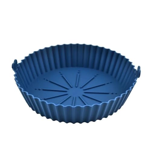 Générique Revêtement en Silicone for friteuse à air, Panier for friteuse à air, Alternative au Papier sulfurisé Inflammable, Accessoires de Four for Plaque de Cuisson réutilisable(Blu)