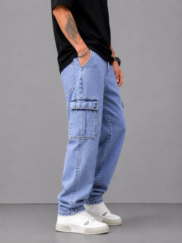 Image of Men's Comfortable Casual Denim Jeans | Men's Solid Straight Fit Jeans | Mid Rise Denim Pants | Regular Fit Stretchable Jeans