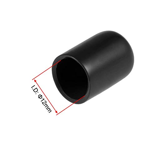 TA-VIGOR 20Pcs Rubber End Caps, 12mm ID Round Flexible Screw End Caps Thread Protectors - Image 3