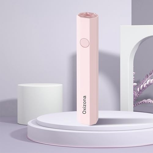 Oxizona Handheld UV Nail Lamp for Gel Nails, Mini UV Light, Portable LED Nail Lamp for Gel Polishes, Single Finger Gel Light, Cordless Rechargeable USB Nail Dryer for Quick Curing (Pink)