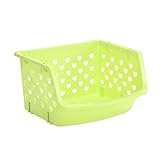 Estante de drenaje Cesta de drenaje Cesta de almacenamiento apilable Hueco Fruta Vegetal Caja de cocina Conveniencia Casa Organizador y almacenamiento Contenedor Cesta del filtro del fregadero(D)