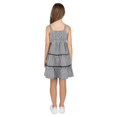 Speechless Girls' Gingham Tiered Sleeveless Dress with Smocked Back2
