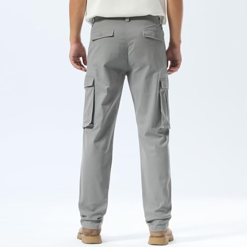 Plaid&Plain Mens Cargo Pants Taperd Cargo Pants for Men Stretch Cargo Pants with 6 Pockets3