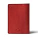 PEGAI Personalized Leather Passport Holder Cover Wallet Travel Essentials | 100% Soft Touch Rustic Travel Wallet Case, International Travel Must Haves | DeKalb (Rose Red)