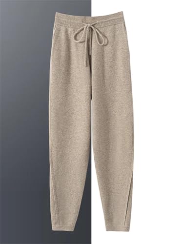 Men's Vintage Drawstring Casual Knitted Pants Winter Solid Pencil Thick Warm Trousers3