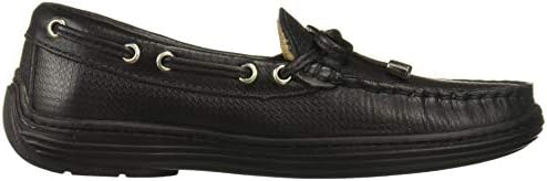 Driver Club USA Unisex Kids Boys/Girls Leather Nantucket Loafer, Black Nappa Stamp, 13 M US Little | Image 5