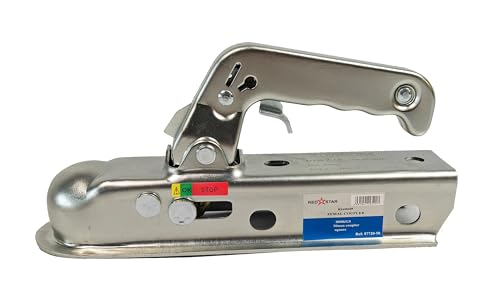 RED STAR Trailer Coupling Hitch 50mm Pressed Steel For Unbraked Trailers to 800kg Square