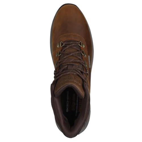 Skechers USA Men's Men's Meroe-Pikeman Ankle Boot, Brown, 9.5