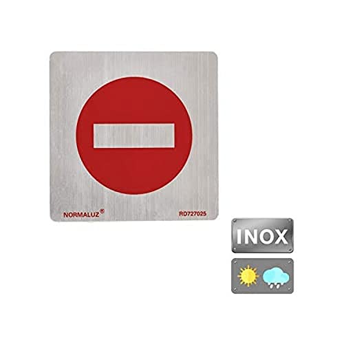 Señal 120X120Mm Inox Adh Prohibido El Paso Rd727025 En Oferta Normaluz Rd727025 - Señal Adhesiva Cuadrada Prohibido Acero Inoxidable Adhesivo 0.8 Mm 12X12 Cm, Gris