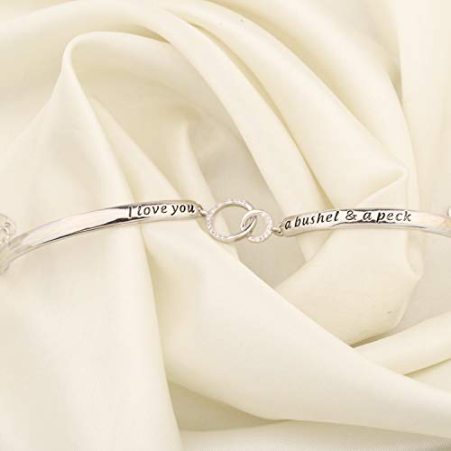 I Love You a Bushel and a Peck Bracelet Gift for Mom Grandma3