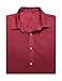 COOFANDY Men's Dress Shirts Muscle Fit Wrinkle-Free Short Sleeve Casual Button Down Shirt Wine Red