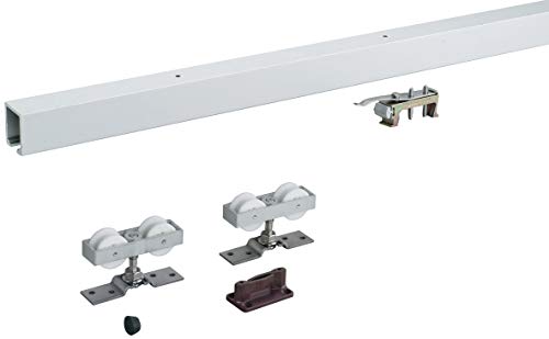 HAWA Junior 80/INOX Fitting Set - with Upper Track, Pre-Drilled, Aluminum (Upper Track 9' 10 1/8")
