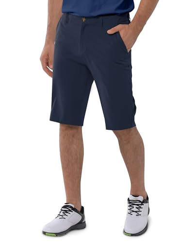 33,000ft Men's Golf Shorts Dry Fit, Lightweight Quick Dry Golf Stretch Shorts with Pockets 11" Inseam for Travel Casual