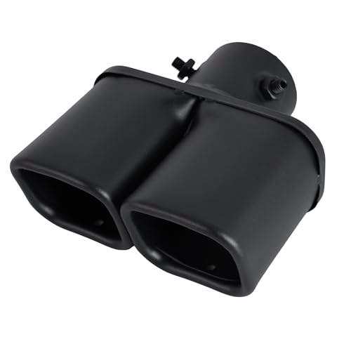 Silencieux d'échappement 2.5 pouces en acier inoxydable noir pour voiture