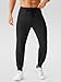Aolesy Men's Joggers Sweatpants with Zipper Pockets Lightweight Stretch Gym Workout Pants for Running, Athletic Black