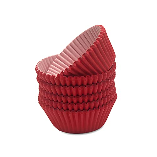 Image of Standard Baking Cups, Classic Red Greaseproof Festive Cupcake Liners, 150-Count
