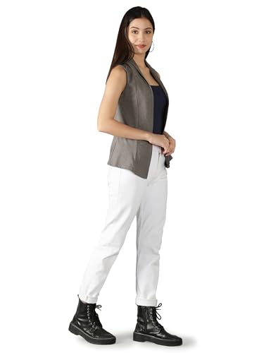 Image of NIMBLE Women's Open Front Sleeveless Cotton Short Shrugs | Modern Fashionable Cardigan for Casual & Formal Wear | Comfortable & Stylish Outerwear For Party