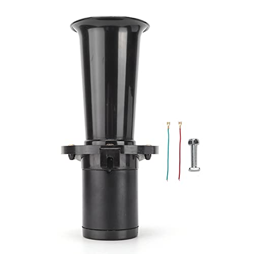 Bocina de aire de 110 DB estilo antiguo de 12V negra impermeable para coches y barcos