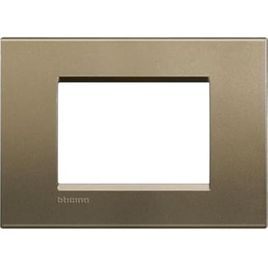 Foto di BTicino Livinglight Placca 3 Moduli, Forma Rettangolare, Bronzo
