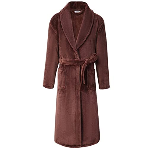 Winter home clothes loose bathrobe flannel men's robe pajamas plus size pajamas thickened coral fleece home clothes
