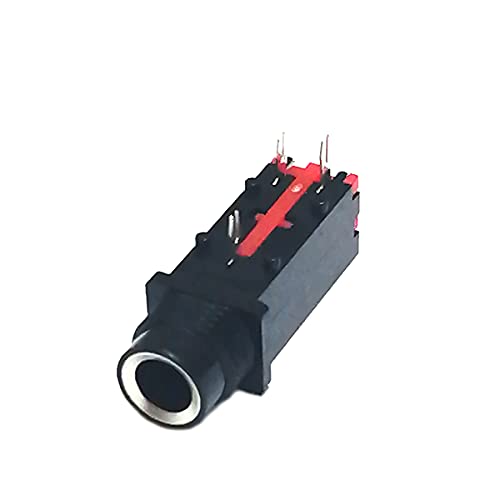 12PCS conector jack mono 6.35mm para montaje PCB miniatura 3