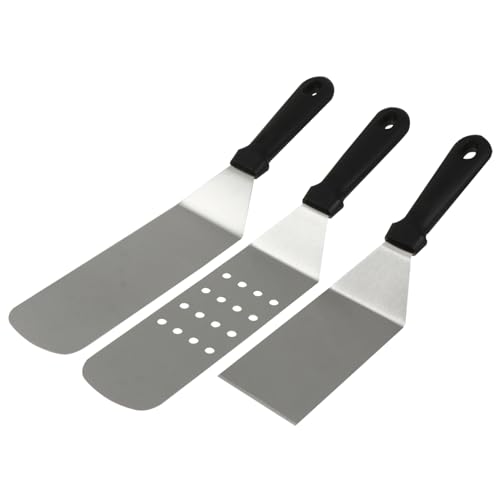 STOBAZA 3Pcs Stainless Steel Pizza Turning Peel Pizza Shovel for Baking Pizza Oven Accessory for Home Cooking and Outdoor Grilling