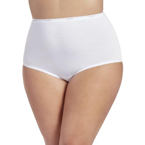 Jockey Women's Underwear Plus Size 100% Cotton Classic Brief - 3 Pack, White, 8 - image 2