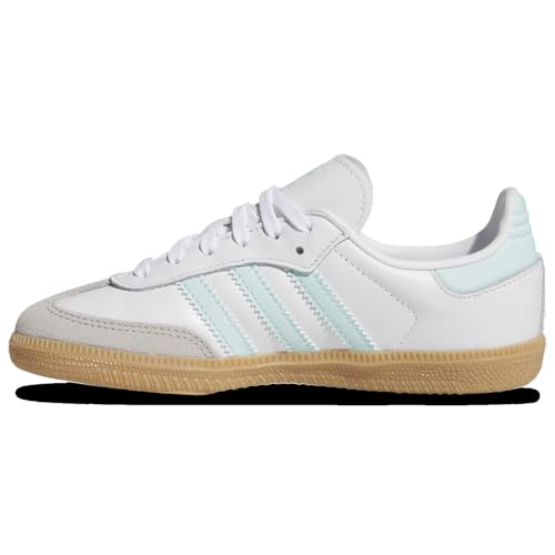 Adidas Originals Samba - Boys' Preschool (JP5485, White/Semi Flash Aqua/Gum)2