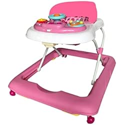 Tacata Barato Andador para bebé modelo volante rosa. Andador de actividades o tacatá