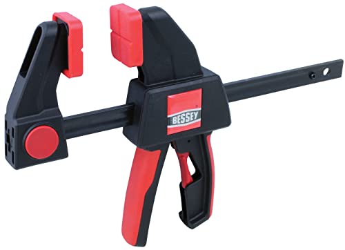Image of BESSEY RES01 Clamp Set, General Purpose Trigger Clamps with Composite Handle, 2 x 6 In. (100 lb) and 2 x 12 In. (300 lb),Red /Black