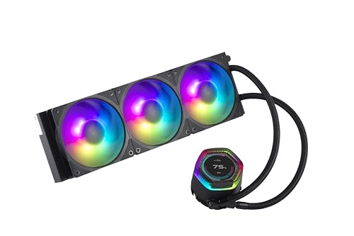 Image of Cooler Master MasterLiquid ION 360 CPU Liquid Cooler - Black | Support All Intel & AMD CPU Socket | Gen X Dual Chamber Design | 360mm Close-Loop AIO | 2.1 Inch LCD Screen | Mobius 120P ARGB Fan